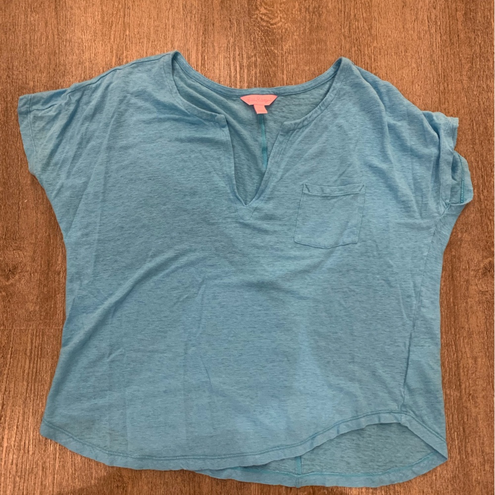 Lilly Pulitzer Light Blue Short Sleeve Tee